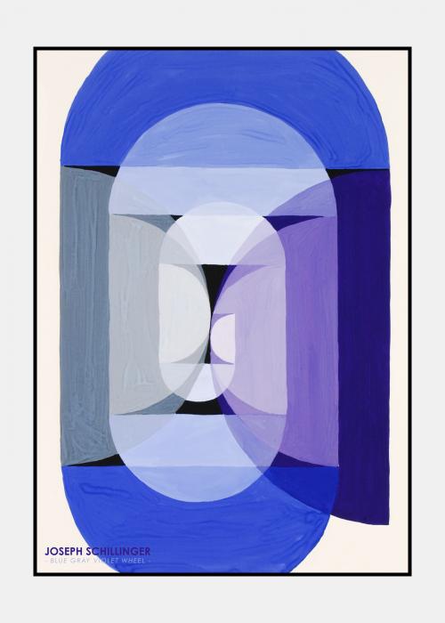Blue Gray Violet Wheel - plakat i ramme