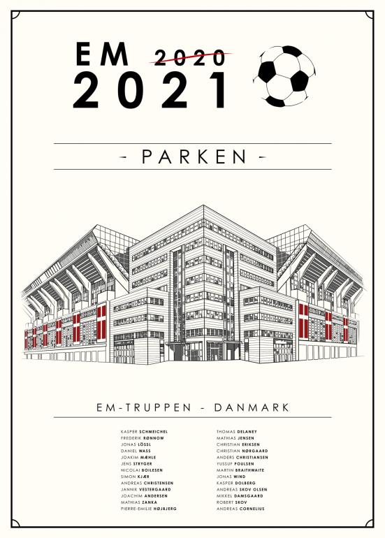 EM-Truppen-Fodbold-2021-plakat