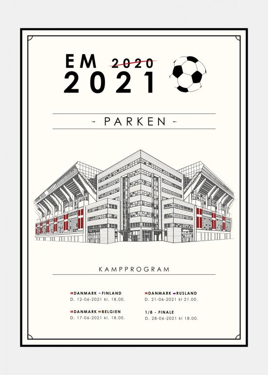 coping Resignation Dyster EM Kampprogram fodbold - 2021 plakat - PosterMoon