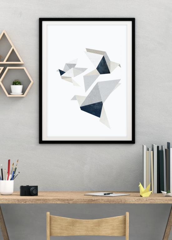 Origami fugle plakat eksempel