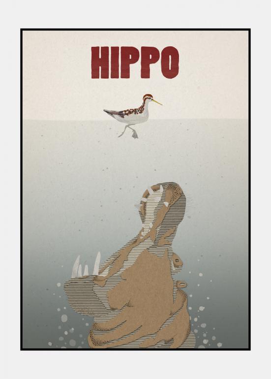 Hippo plakat i ramme